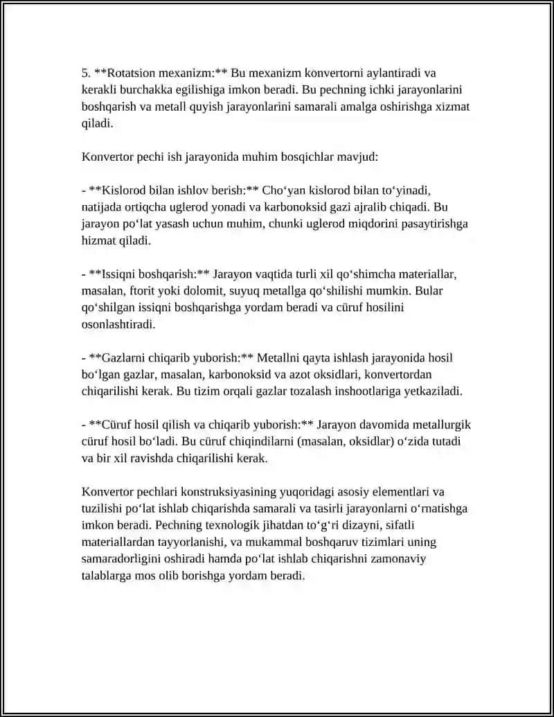 Konvertor Pechlari Konstruksiyasi 4