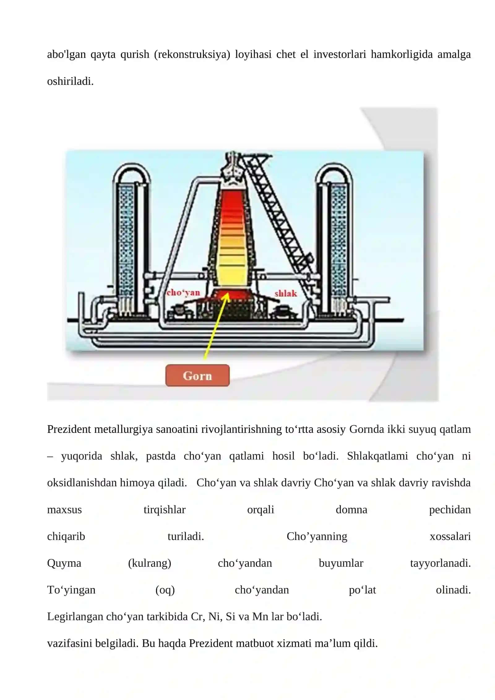 Metallurgiya sanoatini tashkil etish 4