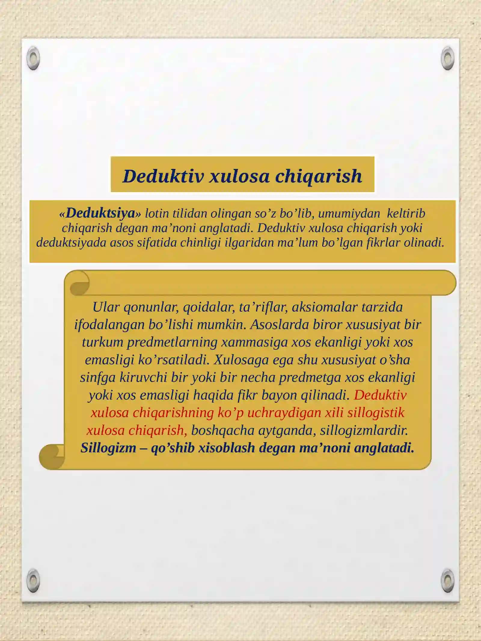 Xulosachiqarishning tuzilishi 4