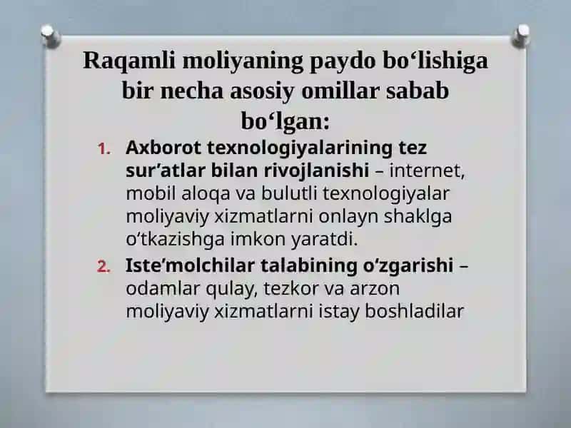 Raqamli moliyaviy texnologiyalar (FinTech) 4