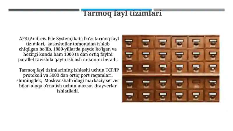Fayl tizimlari va ularning tuzilishi 4