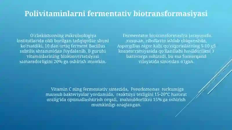 Polivitaminlar biotexnologiyasi 4