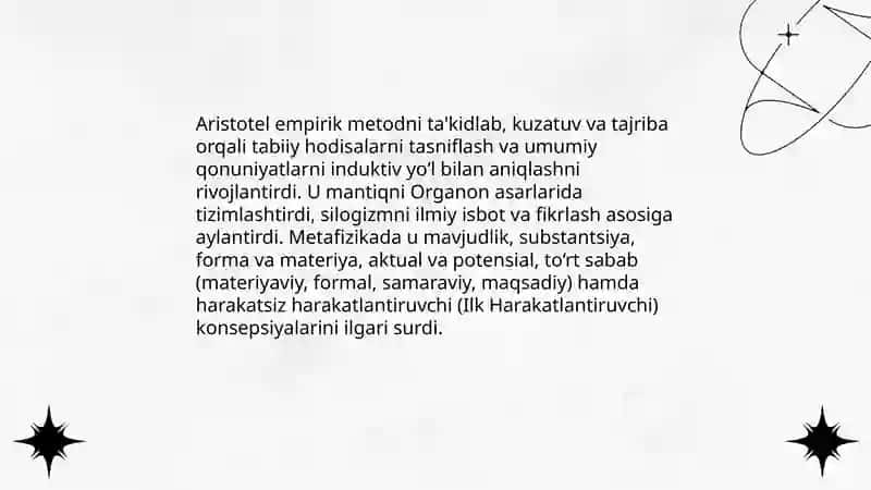 Falsafiy tafakkur taraqqiyoti bosqichlari. G'arb falsafasi 4