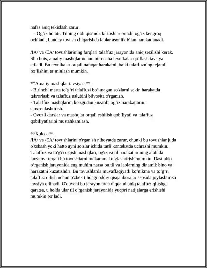HERE AND THERE /IA/ AND /EA/. PRONUNCIATION AND PRACTICE 4