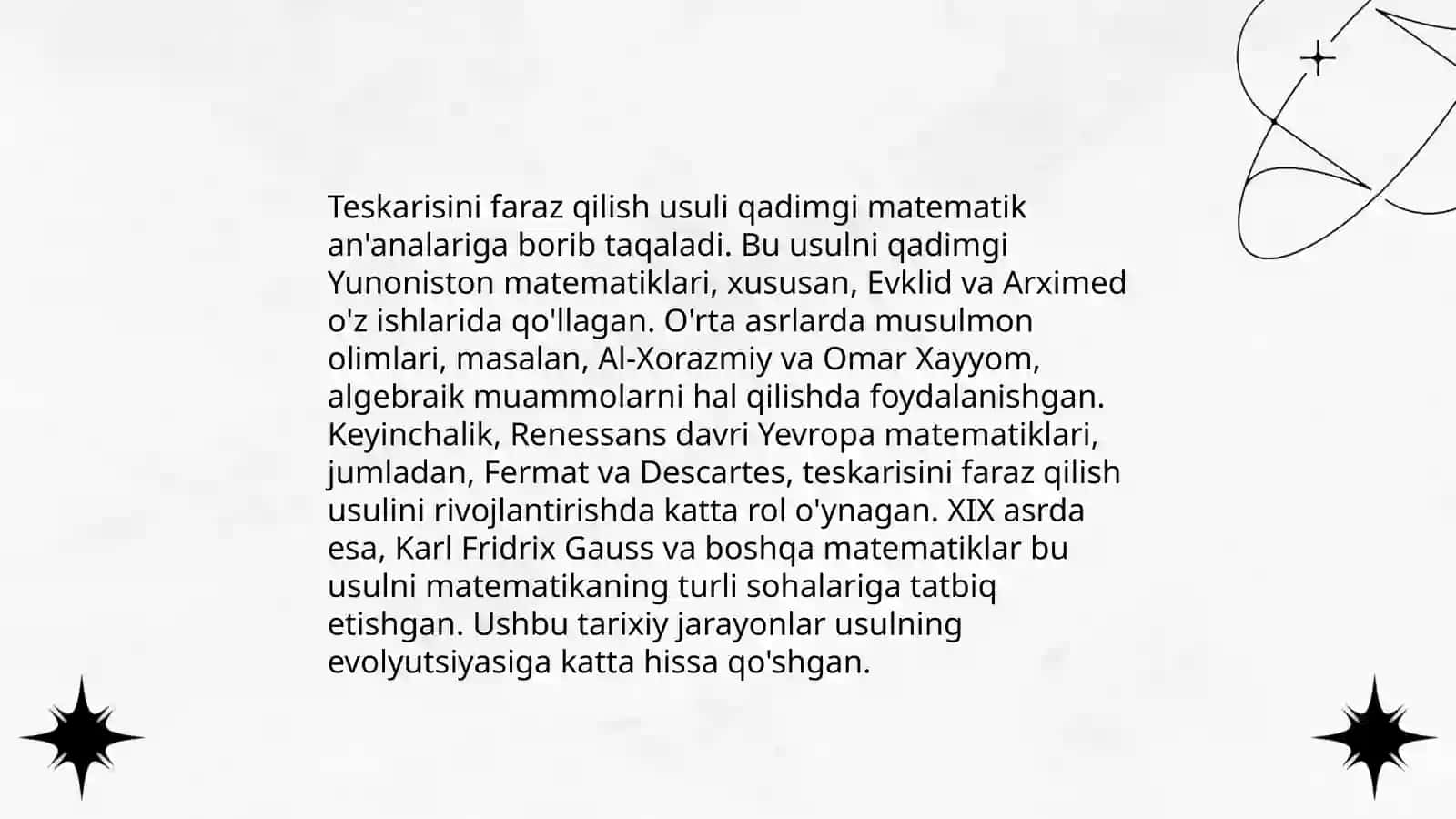 Teskarisini faraz qilish usuli bilan isbotlash 4