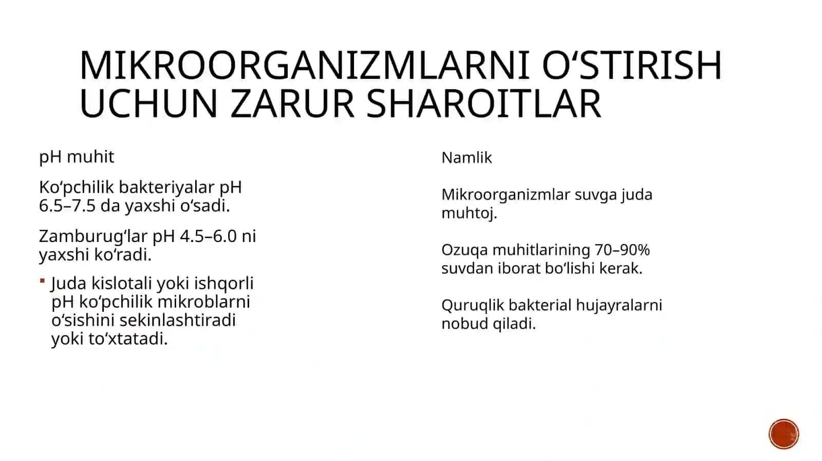 mikroorganizmlarni oʻstirish usullari 4