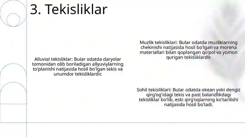 Yer Yuzasidagi Relyefning Asosiy Shakllari 4