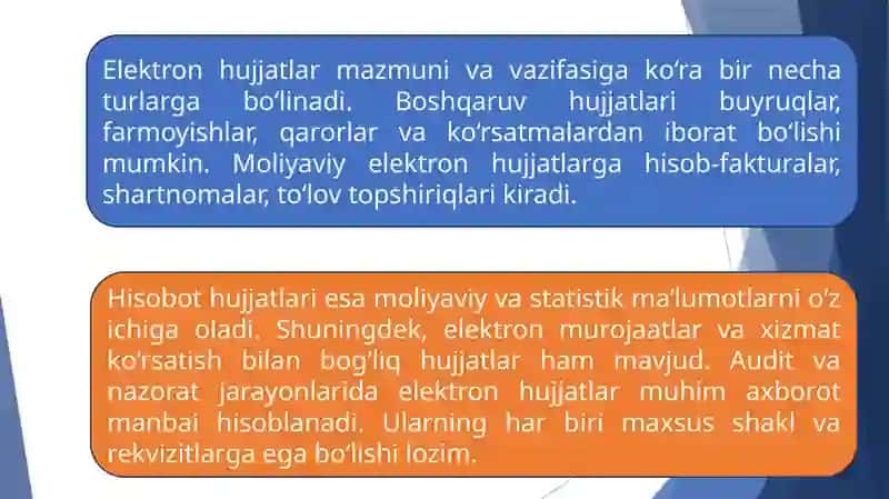 Elektron hujjatlar va ularni shakllantirish 4