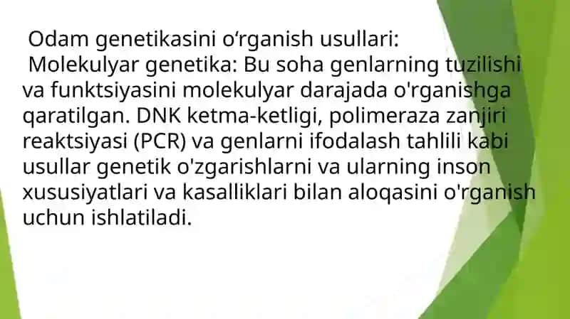 Odamgenetikasini o'rganish 4