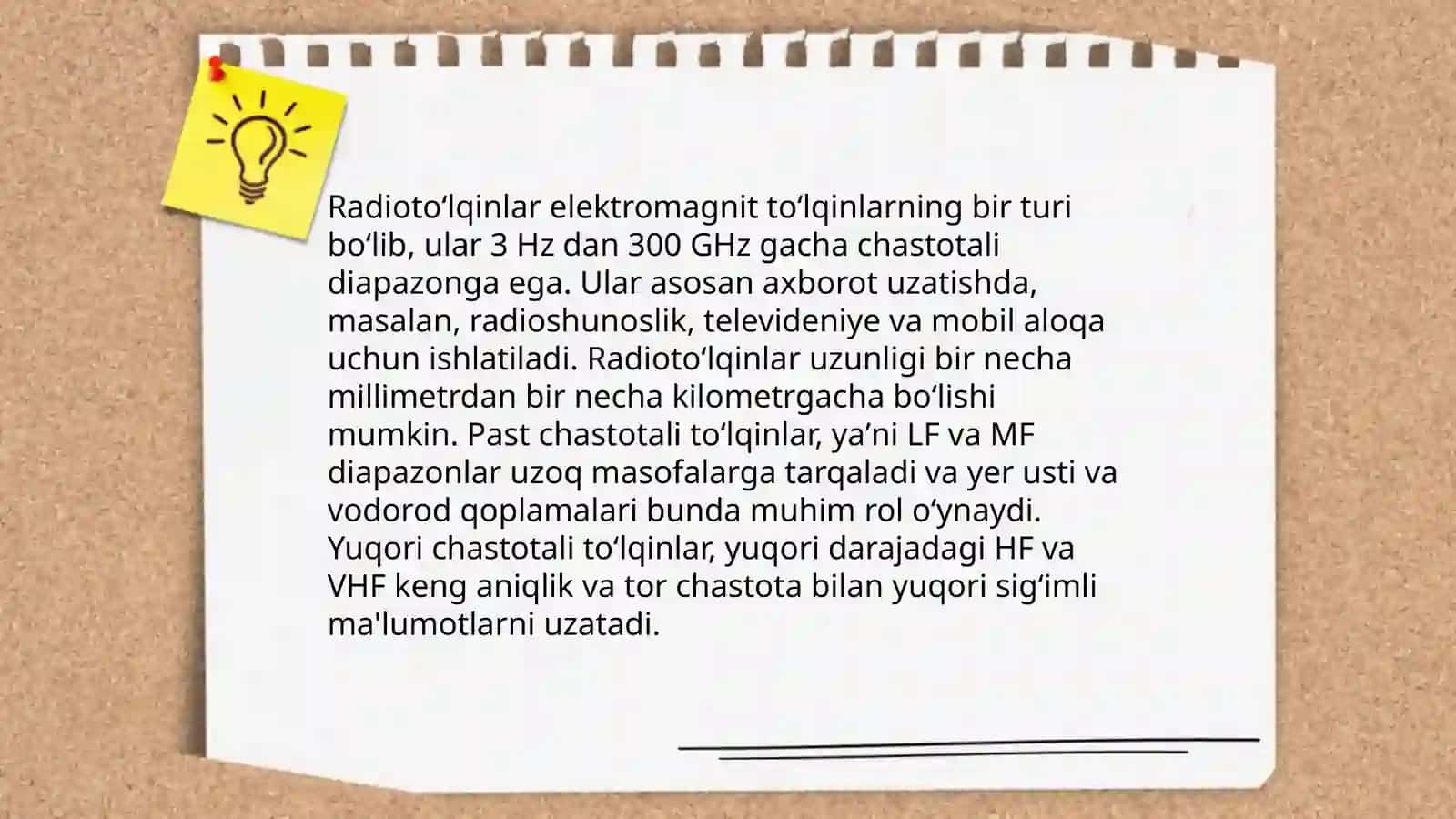 Elektromagnit toʻlqinlar shkalasi 4