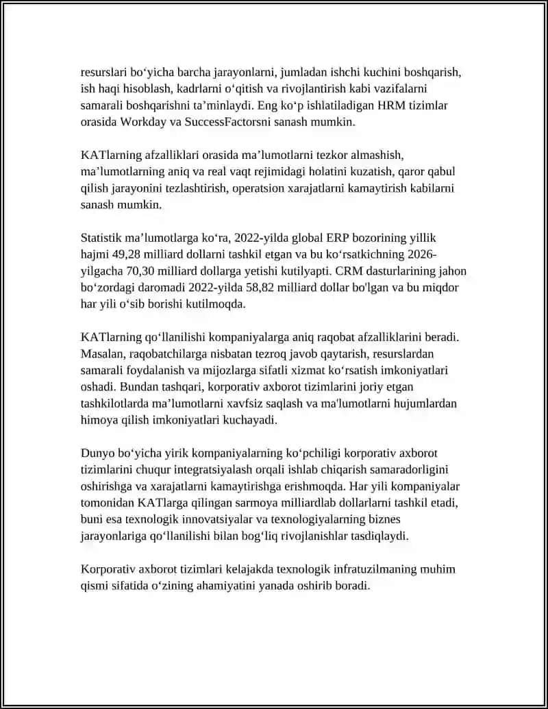 Korporativ axborot tizimlari 4