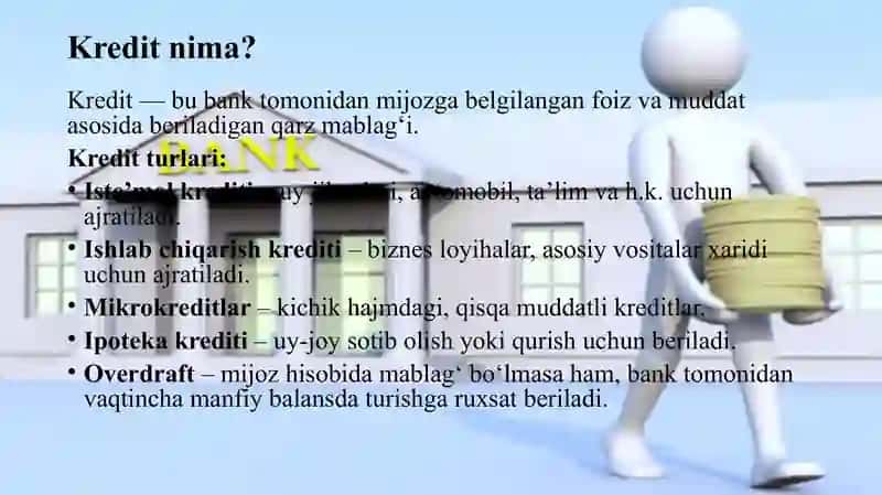Tijoratbanklarida depozit va kredit xizmatlari 4