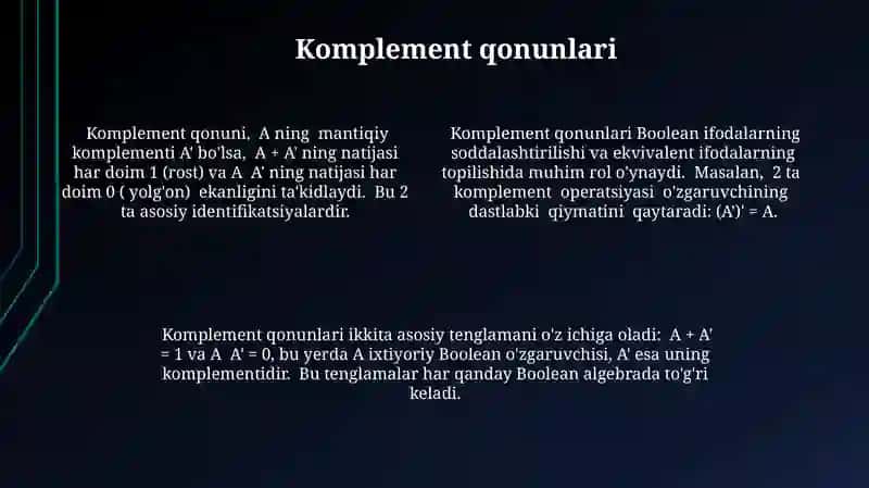 Boolean Funktsiyalari 4