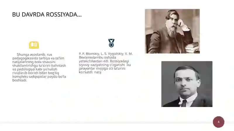ZAMONAVIY PEDAGOGIKANING RIVOJLANISH BOSQICHLARI 4