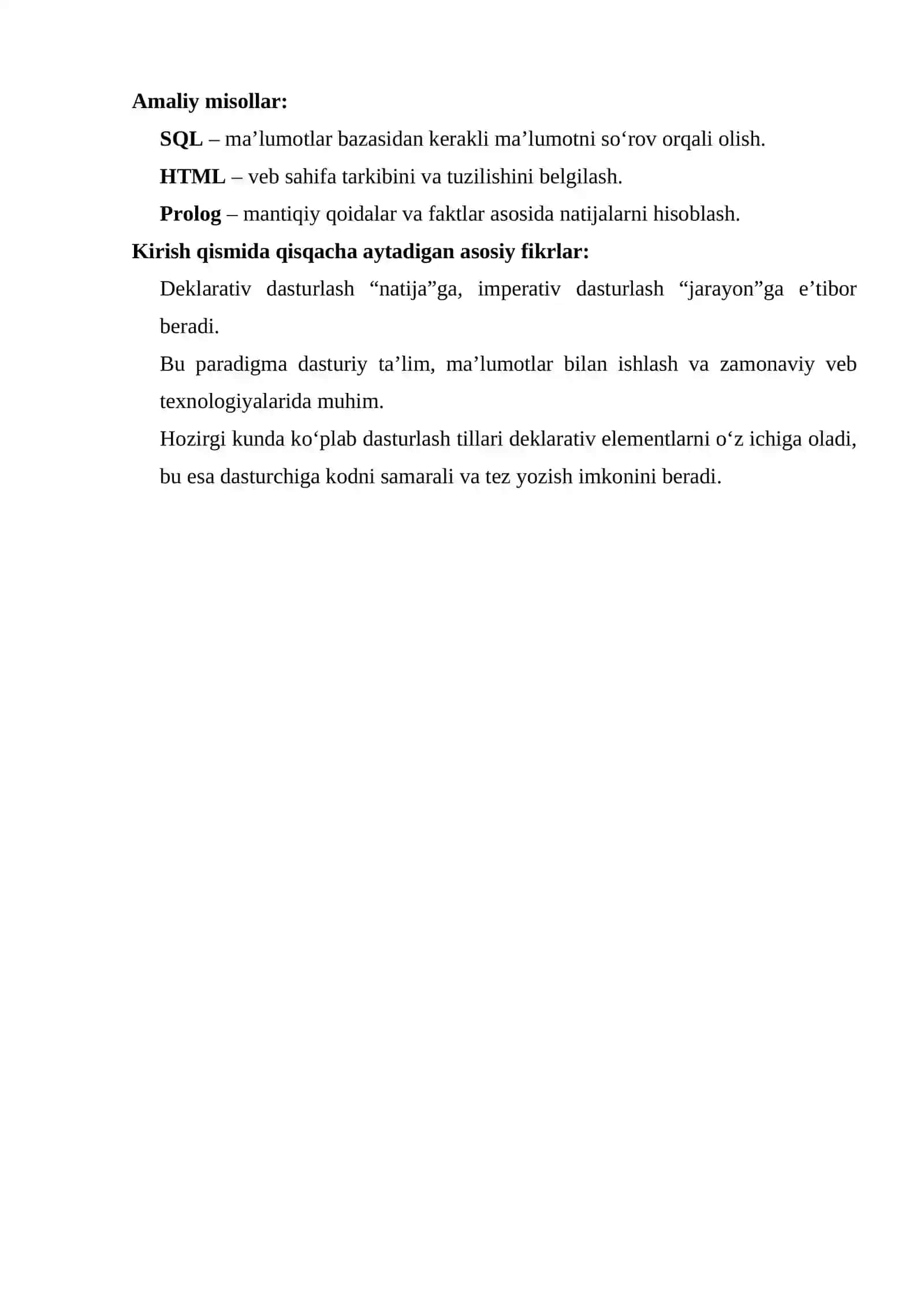 Deklarativ dasturlash 4