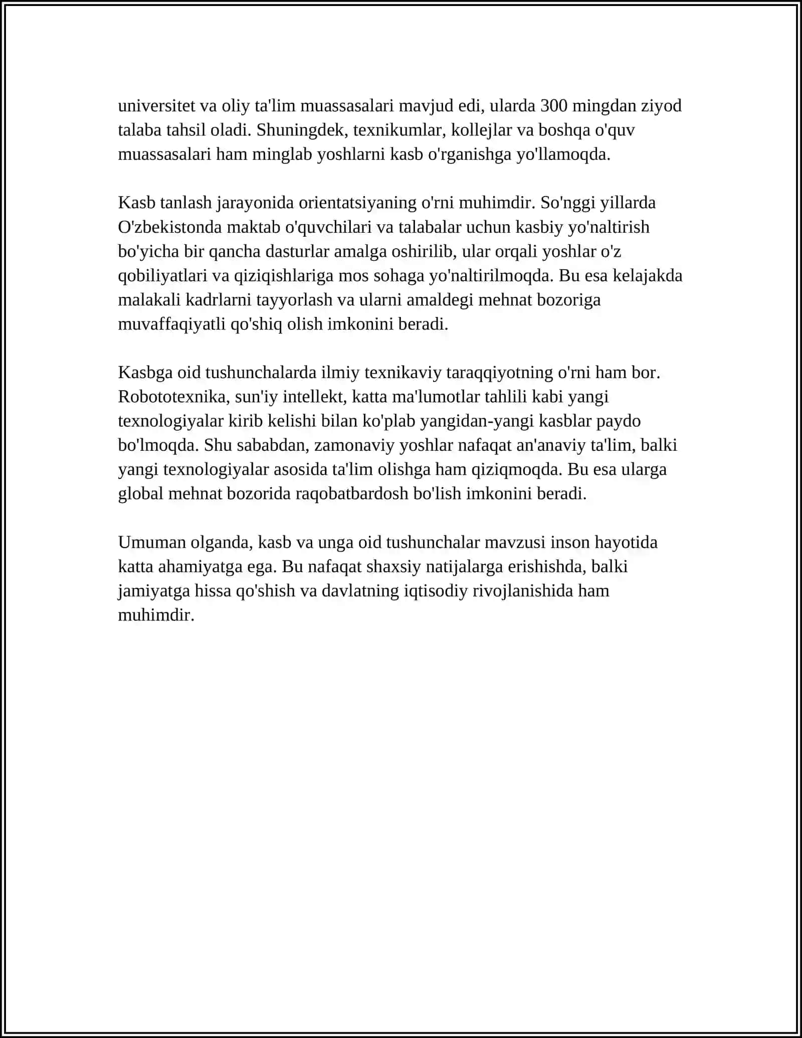 KASB VA MUTAXASSISLIK TUSHUNCHALARI 4
