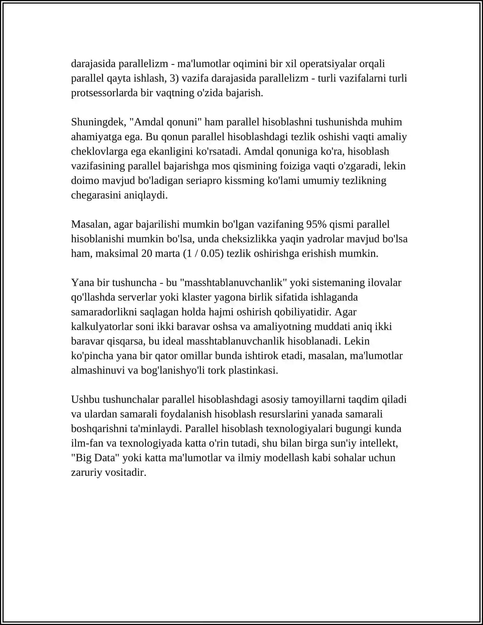 PARALLEL KOMPYUTERLARNING DASTURIY TA'MINOTI 4