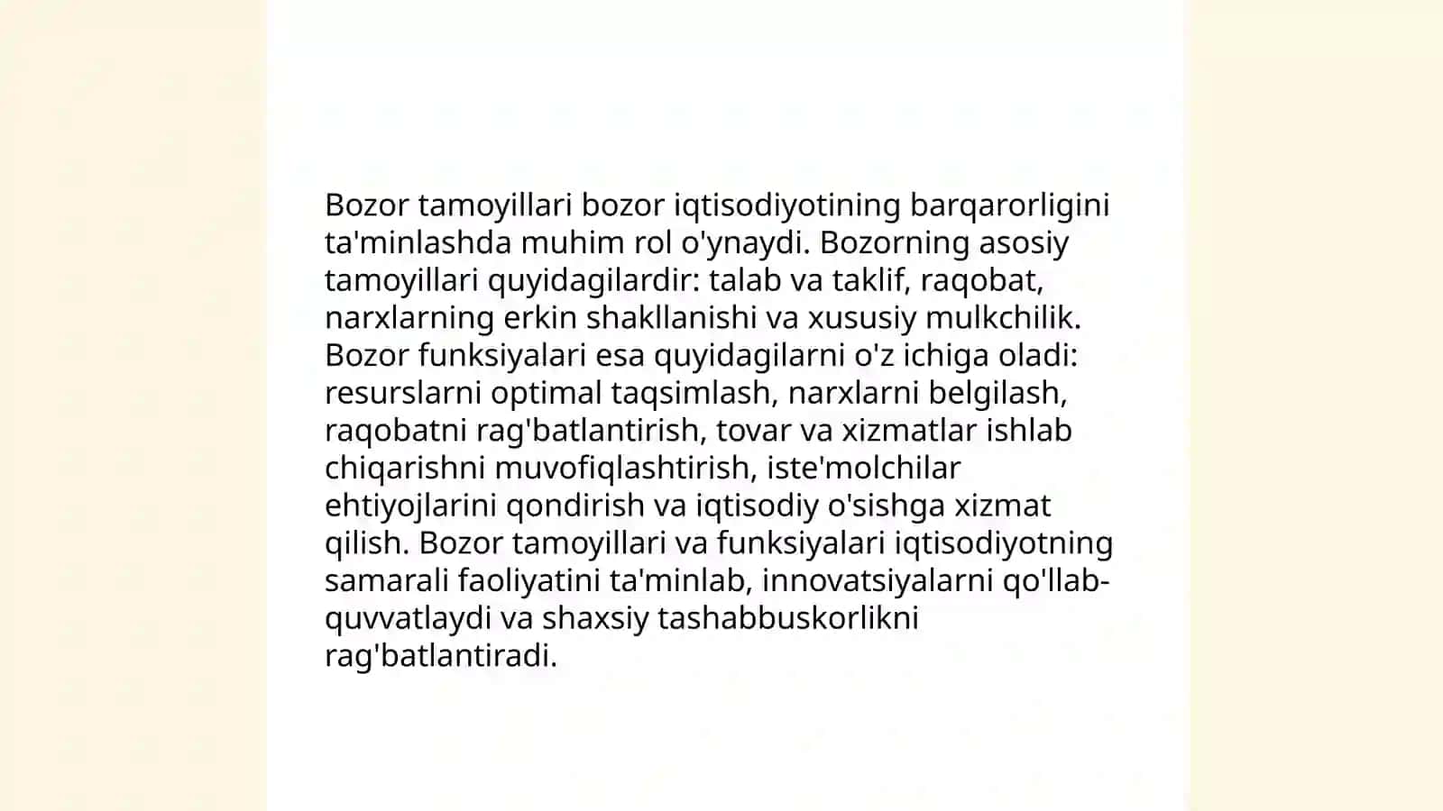 Bozor iqtisodiyoti modellari 4