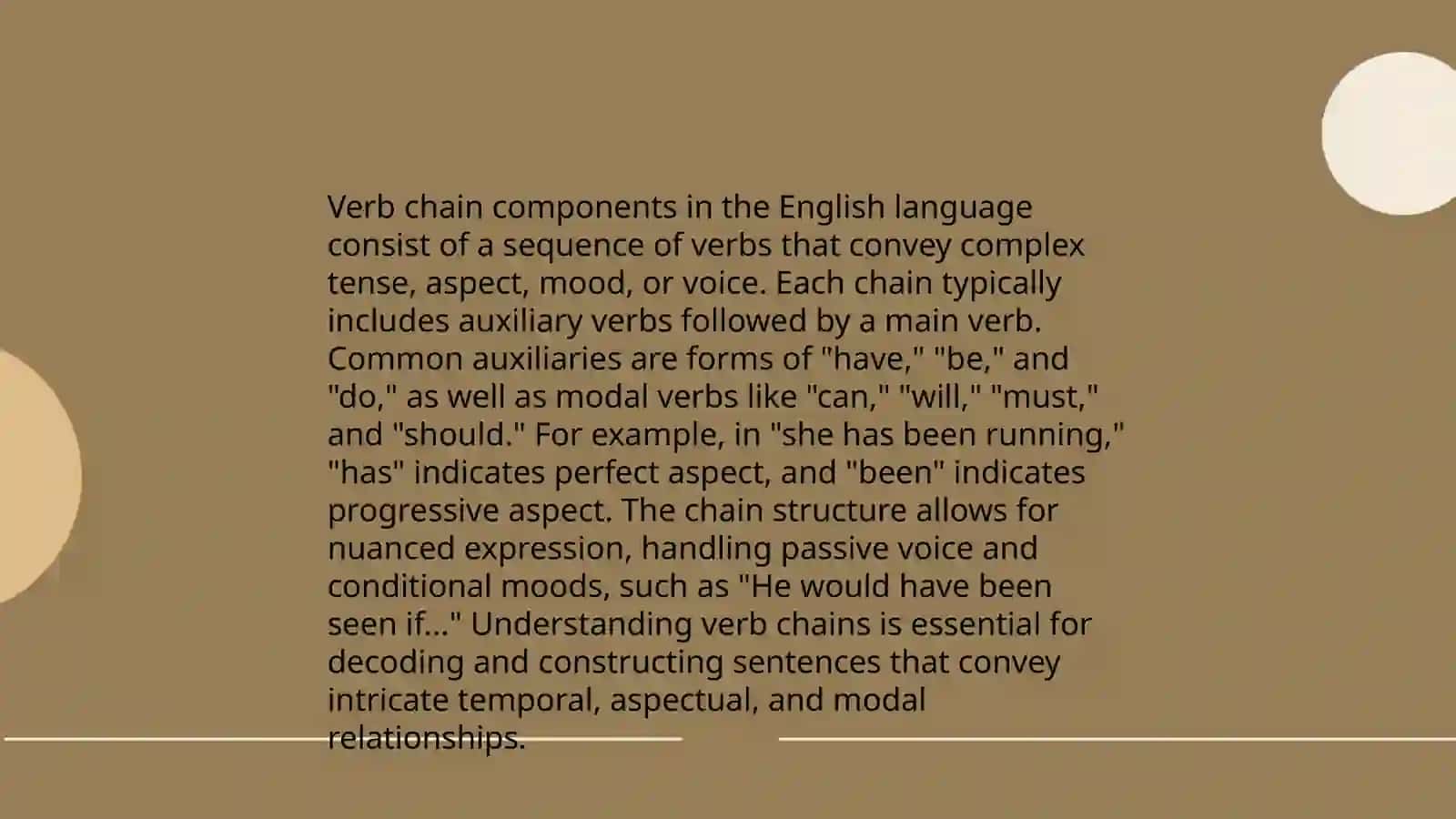 Verb chains 4