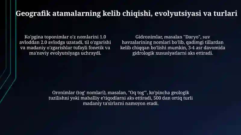 Geografik atamalar bilan ishlash 4