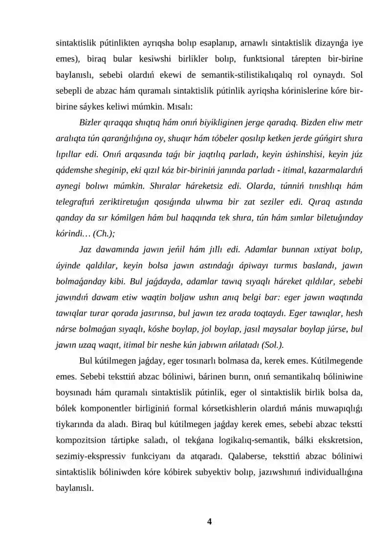 Abzactıń ózgeshelikleri 4