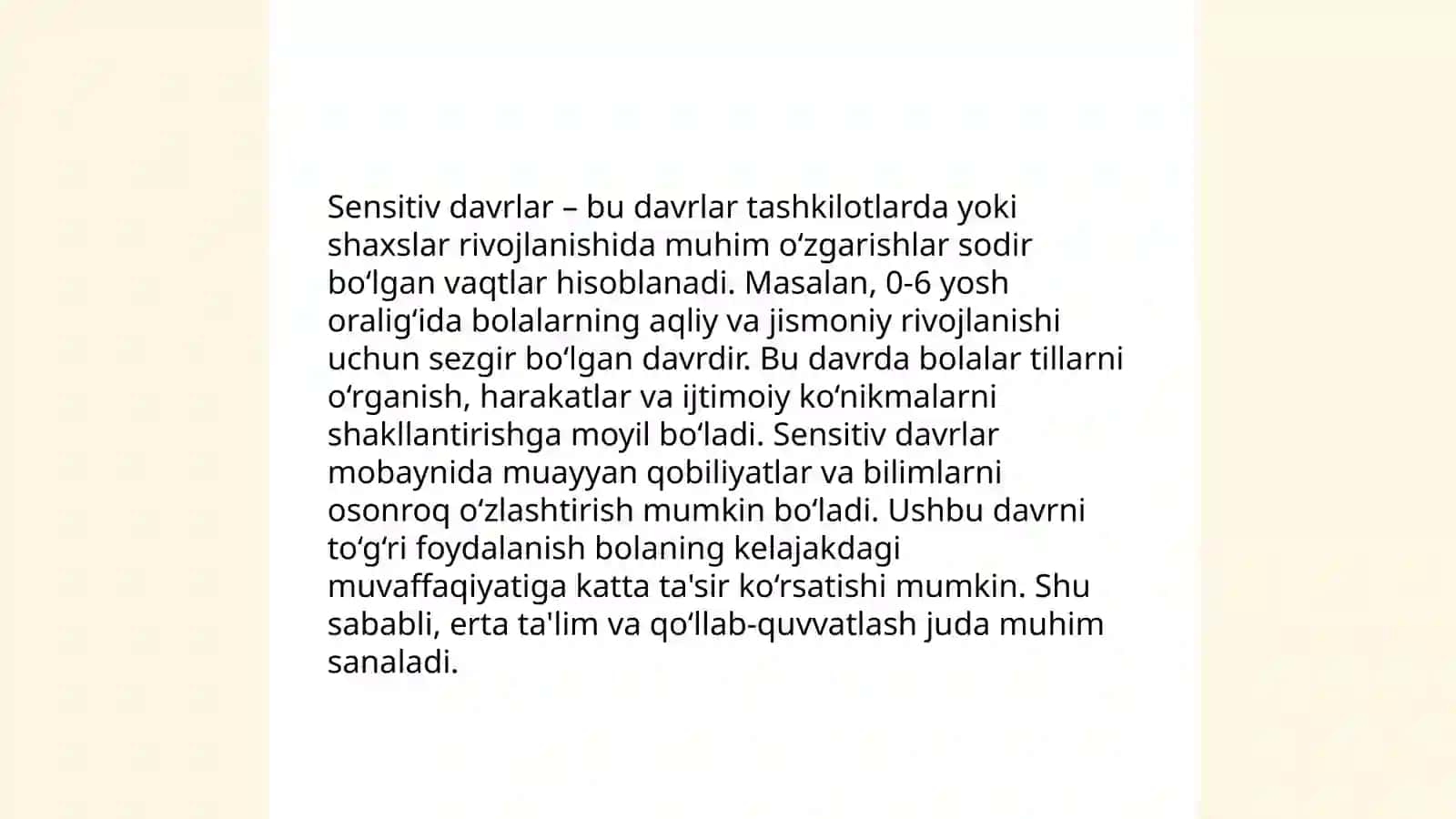 Kritik va sensitiv davrlar 4