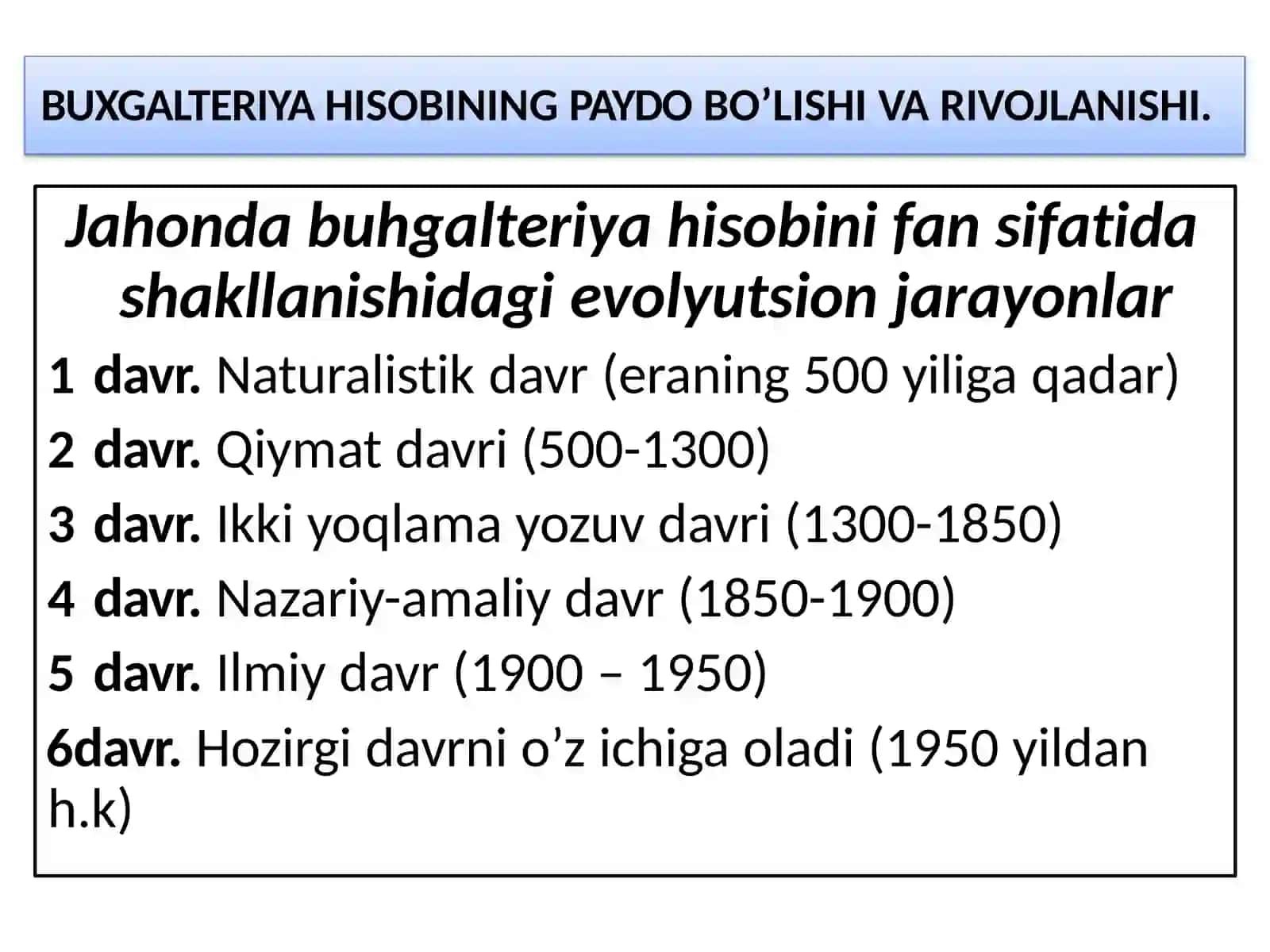 Moliyaviy hisobga kirish fanining muqaddimasi 4
