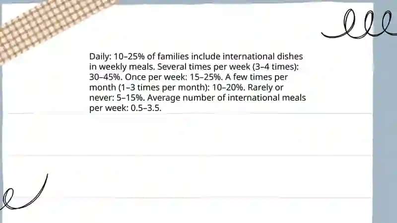 How often do we eat international food 4