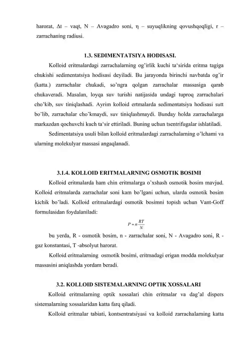 Kolloid eritmalarning molekulyar - kinetik va optik xossalari 4