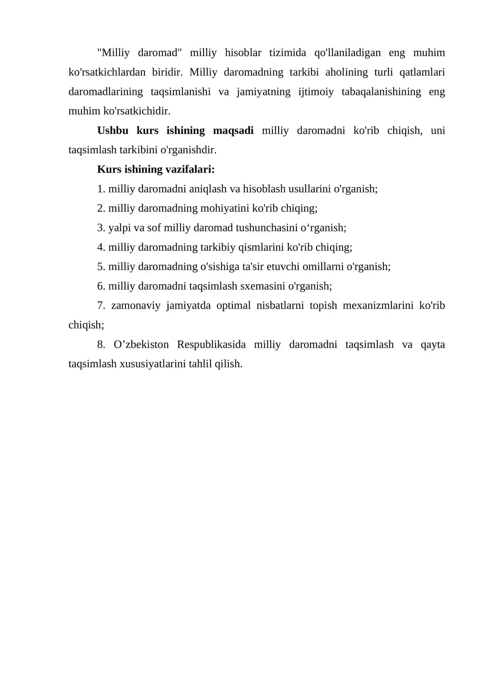 Milliy daromad va unga ta’sir etuvchi omillar 4