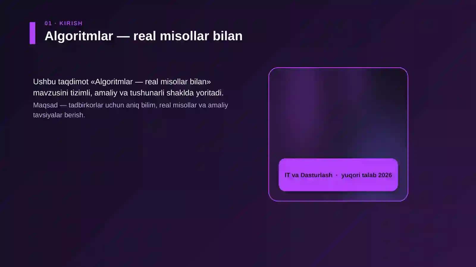 Algoritmlar — real misollar bilan 4