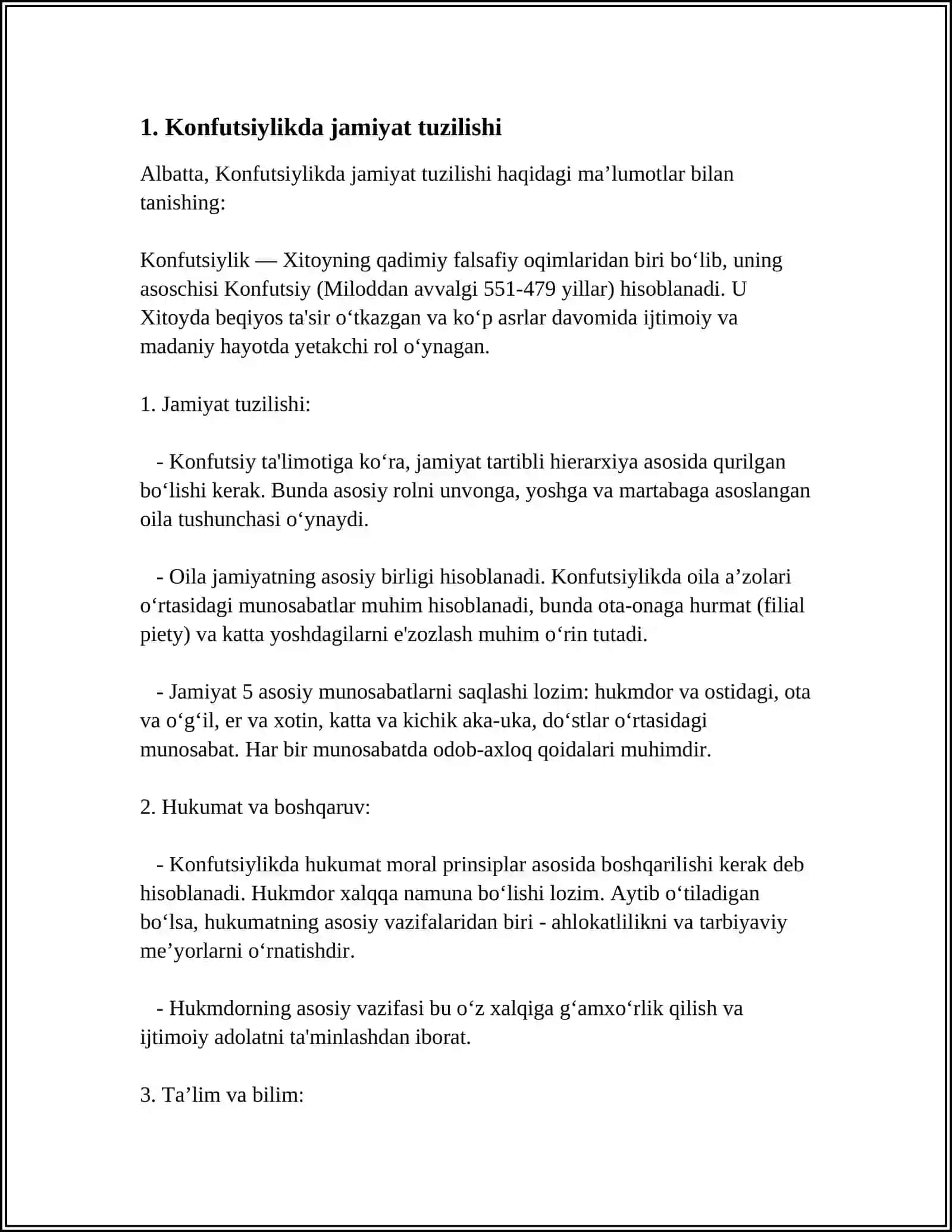 Konfutsiylikda jamiyat tuzilishi 4