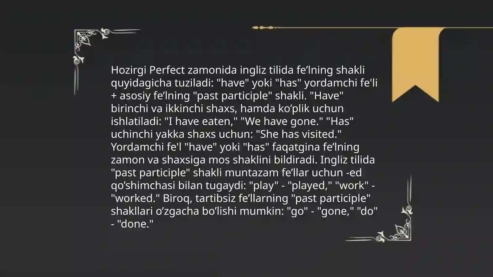Present perfect 4