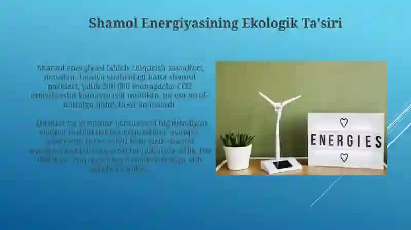 Shamol energiyasining imkoniyatlari va cheklovlari 4