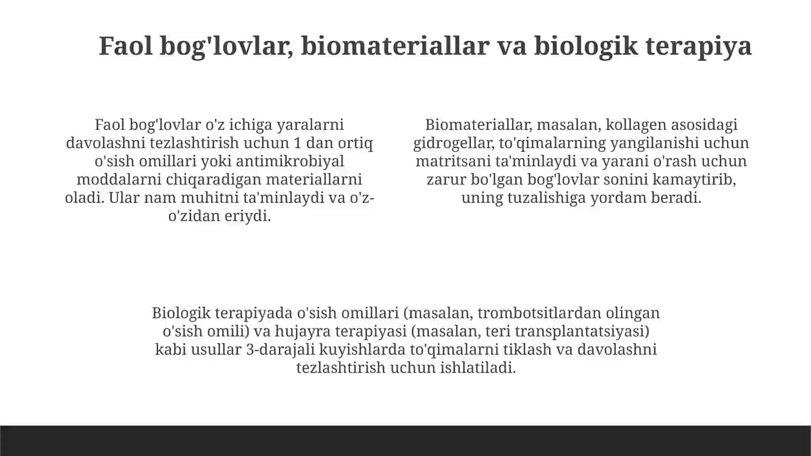 Yaralarni parvarish qilishni zamonaviy jihatlari 4