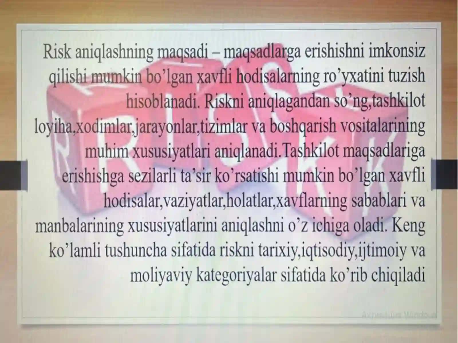 Risk va qaytimning mohiyati va ularning hisoblanishi 4