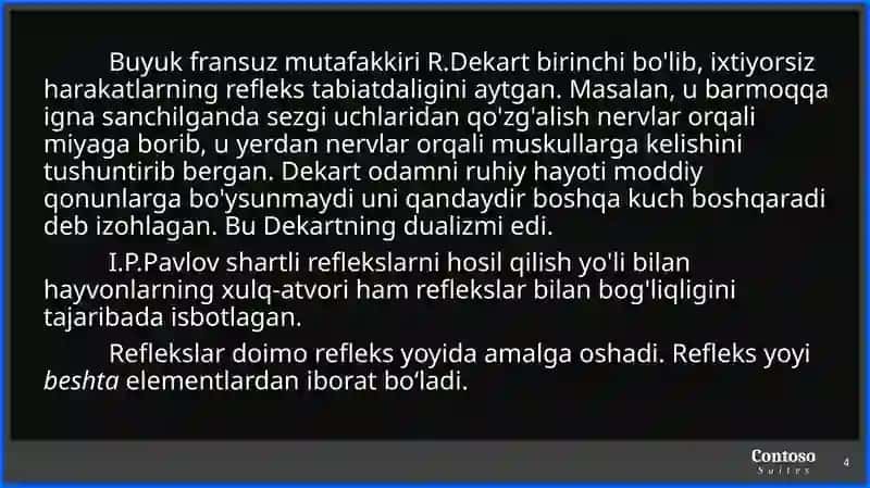 Asab markazlari xossalari 4