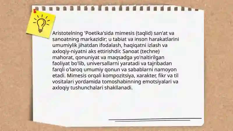 Aristotelning "Poetika" asari 4