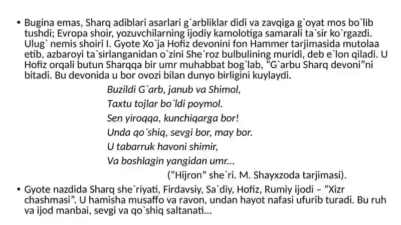 Sharqva G‘arb hozirgi adabiy jarayoni 4