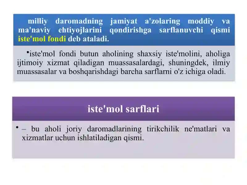 Iste’mol va jamg’armaning iqtisodiy mazmuni 4