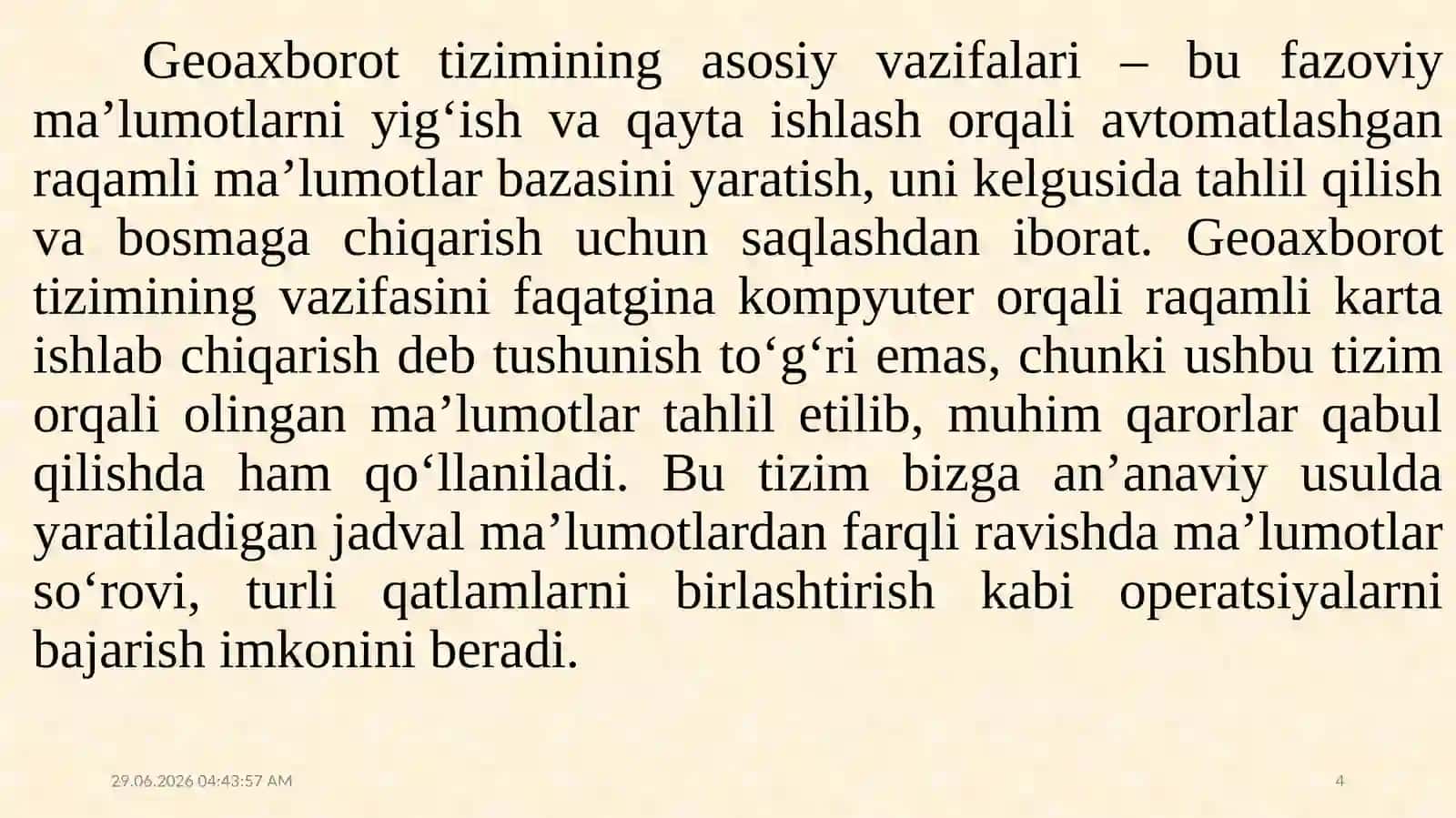Geoaxborot tizimi (GIS) 4