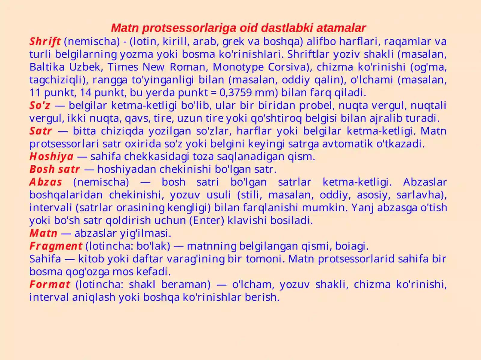 Matn Protsessorlari 4