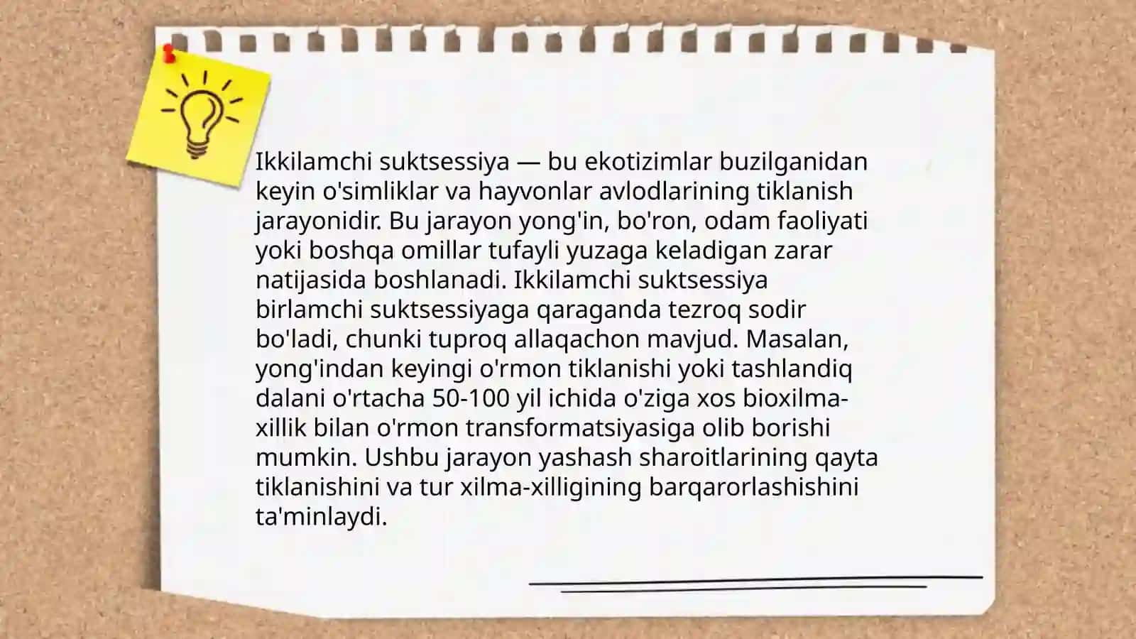 Ekotizmlarning oʻzgarishi. Suktsessiya hodisasi 4
