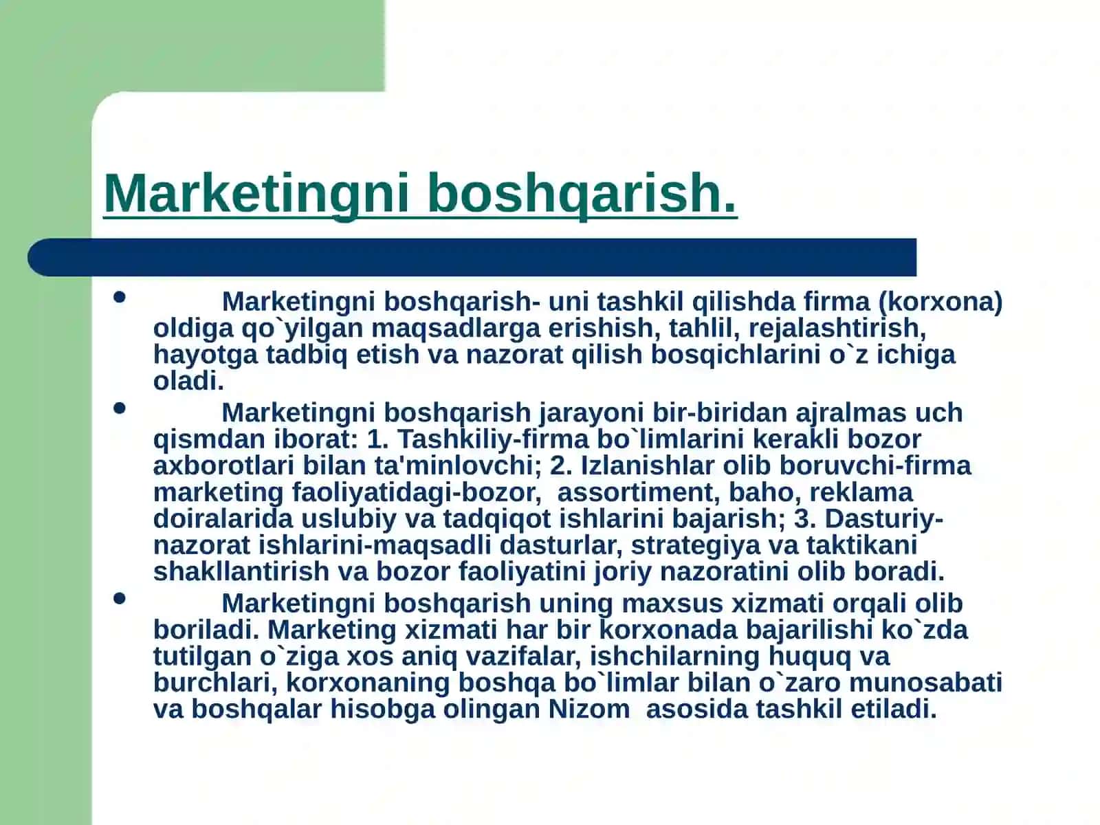 Marketingni rejalashtirish 4