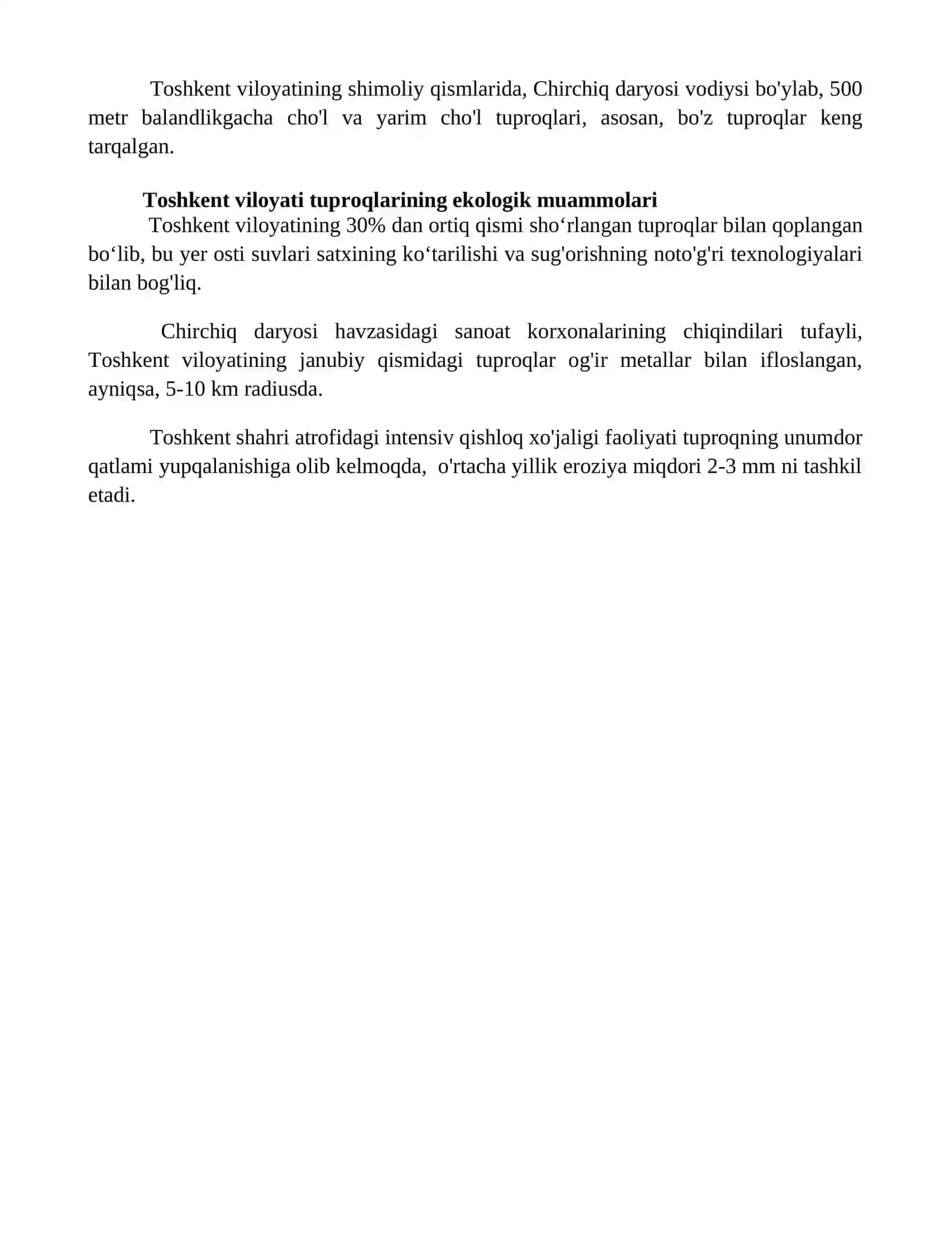 Toshkent viloyati tuproqlari 4