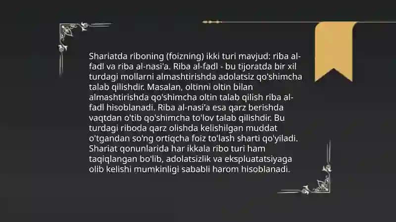 Islom moliyasida ribo masalasi 4