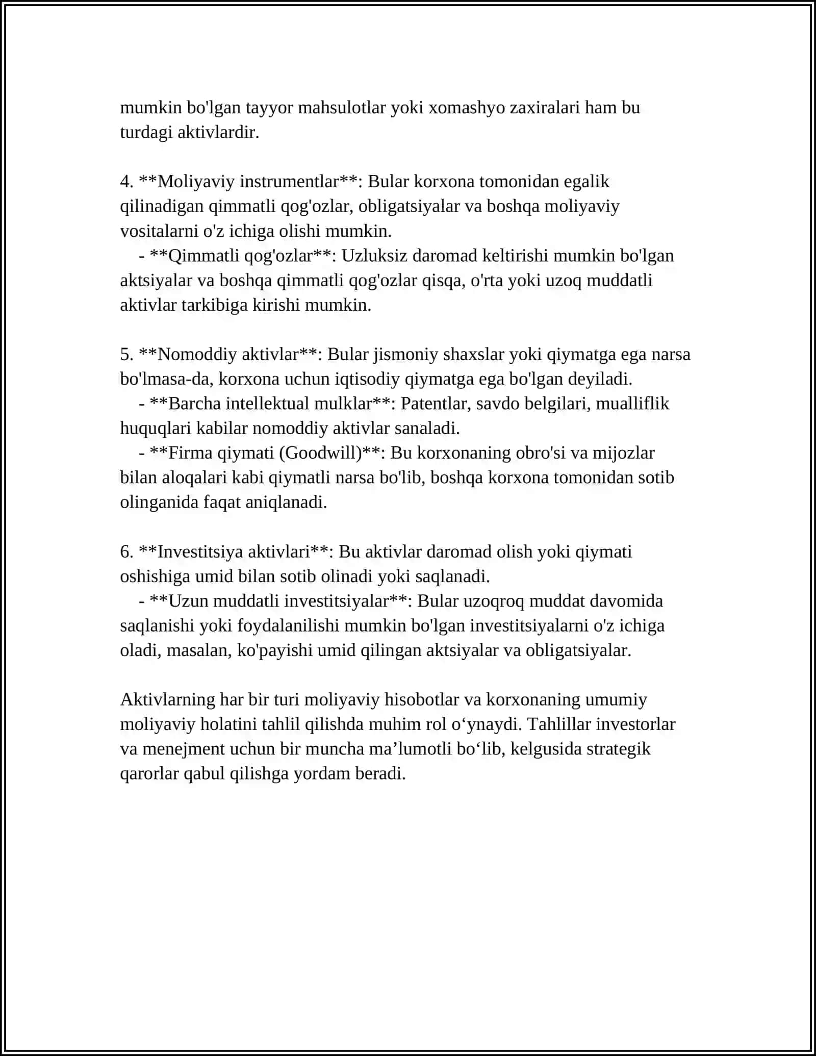 AKTIVLAR HISOBI 4
