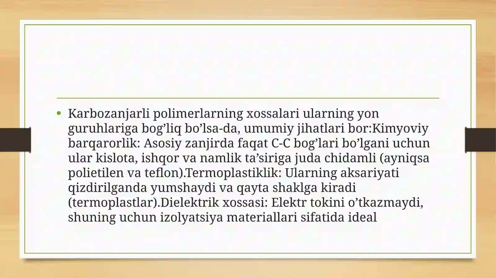 Karbozanjarlivageterozanjarlipolimerning asosiy vakillari 4