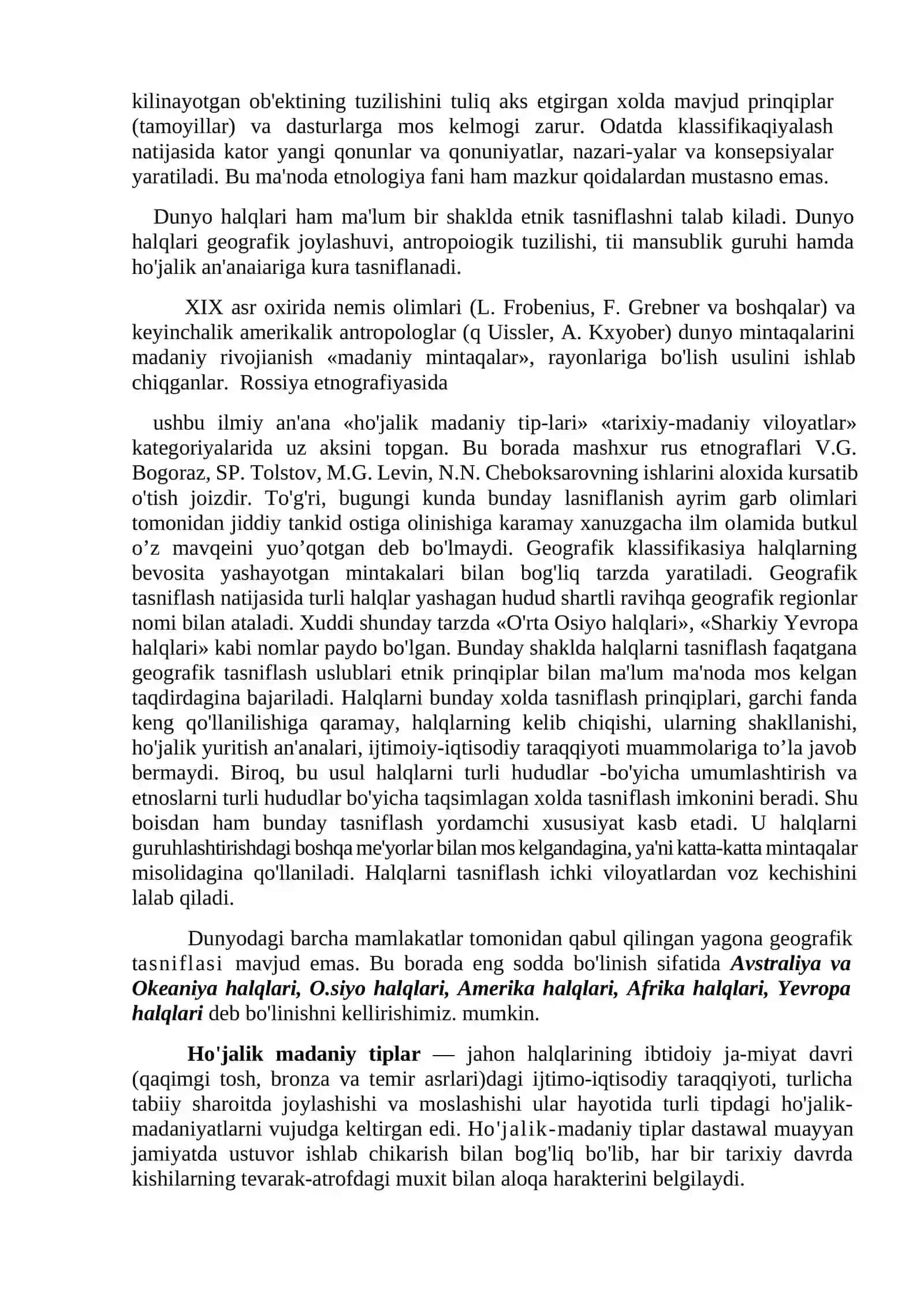Etnografik klassifikatsiya 4