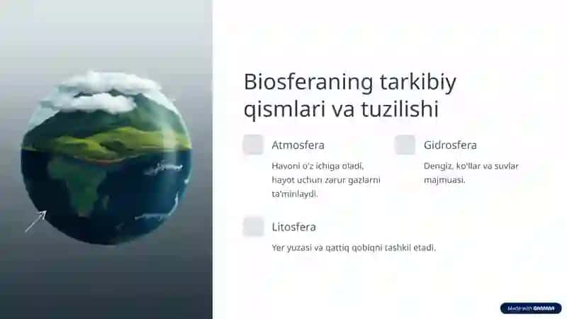 Ekologiya. Odam - ekologik omil. Biosfera va uning muammolari 4
